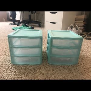 Target aqua blue storage containers